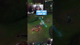 Rank 1 Jayce Crazy 1v3 Triple Kills yifan jayce [upl. by Easlehc]