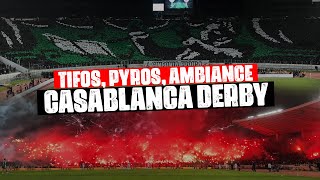 Casablanca Derby Raja vs Wydad Tifo Pyros Ambiance 05042023 [upl. by Lerud459]