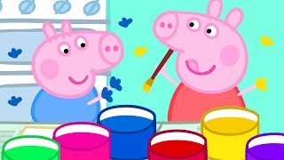 Painting with Hands and Potatoes with Peppa Pig  Peppa Pig Official Family Kids Cartoon [upl. by Einnol]