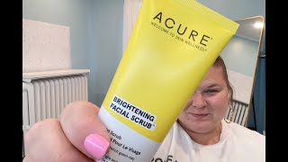 Acure Brightening Facial Scrub Review on skin care [upl. by Ima]