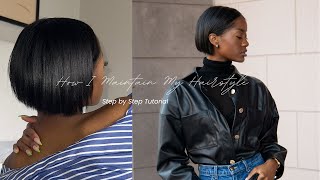 How I Maintain My Short Relaxed Hair  Refresh amp Style [upl. by Nerval]