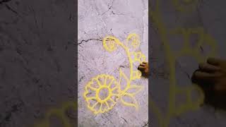 Beautiful easy flower design shortvideo viralshort trrndingshorts rangoli [upl. by Fritz]