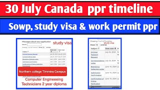 30 July Canada ppr timeline  Todays ppr request timeline canada  Latest Canada PPR part 1 [upl. by Cherye]