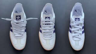 HOW TO COOL LACE UP ADIDAS SAMBA 3 WAYS [upl. by Mulvihill]