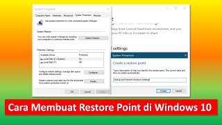 Cara Membuat Restore Point di Laptop Windows 10 [upl. by Anitap]