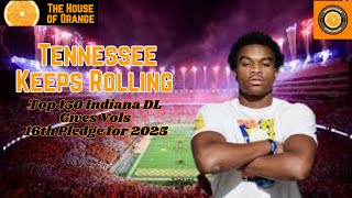 Tennessee Football Tennessee Keeps Rolling with Commitment 16 from Consensus Top 150 Indiana DL [upl. by Enimrac]