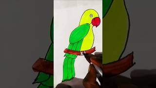 Easy parrot drawing  ishikapatelartandcraft youtube shorts art drawing art views  viwers 🦜🦜 [upl. by Amaryllis]