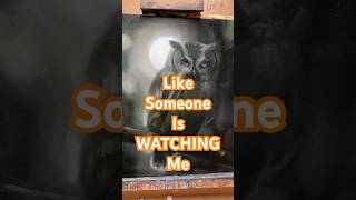 Painting an OWL for Spooky Season oilpainting art artshorts halloween [upl. by Guillaume]