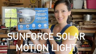 Sunforce Solar Motion Light Overview Review How To Use and INSTALL this product [upl. by Lyda]