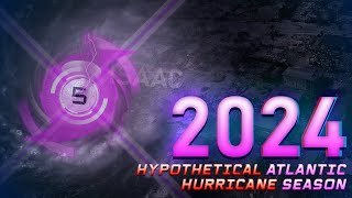 2024 Hypothetical Atlantic Hurricane Season Animation V1 [upl. by Mahan]