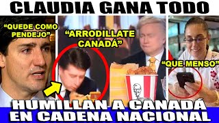 HUMILLACIÓN MUNDIAL SE BURLAN EN TV DEL MISNITRO DE CANADA ¡PRESIDENTA CLAUDIA SALE DE INMEDIATO [upl. by Lolly]