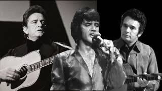 Elvis Merle Haggard and Johnny Cash Perform quotGreen Green Grass of Homequot  Virtual Trio [upl. by Ayanal]