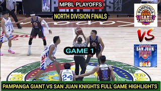 MPBL PLAYOFFS  PAMPANGA VS SAN JUAN HIGHLIGHTS  NORTH FINALS GAME 1 BEST OF THREE SERIES mpbl [upl. by Dimo]