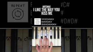 Learn this popular Tik Tok song in second I like the way you kiss me  Artemis pianotutorial [upl. by Hammel663]