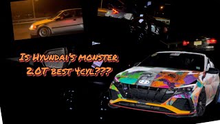 Hyundai Elantra N vs n54  big turbo typer turbo ek hatch  fastest all motor vq in tristate [upl. by Relyk]