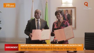 Signature de convention entre la BDEAC et la commission climat du bassin du Congo [upl. by Neoma329]