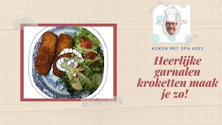 Garnalen kroketten maken doe je zo  Koken met opa Kees [upl. by Atinrev]