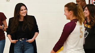 Selena Gomez Surprises High School Volleyball Team with an Unforgettable Visit [upl. by Paula504]