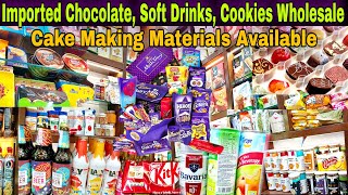 Imported Chocolates Soft Drinks Cookies Dry Fruits Candy Wholesale Shop  Cake Making Materials [upl. by Nannaihr]