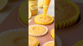 Easy lemon cupcakes with lemon curd filling 🍋 Recipe Jessiebakescakescom lemon cupcake recipe [upl. by Noit]