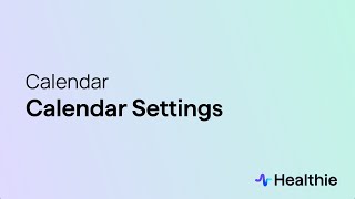 Calendar Settings [upl. by Notyard325]