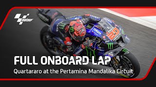 Full onboard lap with Fabio Quartararo at the Pertamina Mandalika Circuit [upl. by Ttayh565]