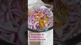 ENCURTIDO DE CHILE HABANERO Y CEBOLLA MORADA 👌🌸 [upl. by Sluiter]