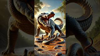 Crocodile vs snake viralvideo shorts foryou love snake crocodile fight vs kill bgmi like [upl. by Arahahs377]