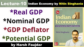 E10 Difference between Real GDP amp Nominal GDP GDP Deflator  Nitin Singhania Indian Economy UPSC [upl. by Yci888]