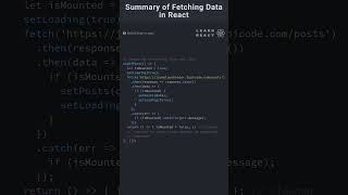 Fetching Data in React coding programming frontend reactnative react reactfrontend webdev [upl. by Etteval]