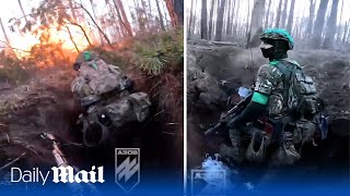 Azov brigade thwart Russian counterattacks in the Serebryansky Forest [upl. by Newnorb]