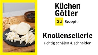 Knollensellerie richtig schälen amp schneiden ▸ Howto ▸ Küchengötter [upl. by Bobbi888]