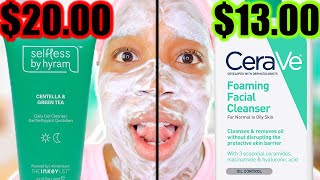 Cerave Foaming Facial Cleanser vs Selfless by Hyram Green Tea Cleanser [upl. by Acisey755]