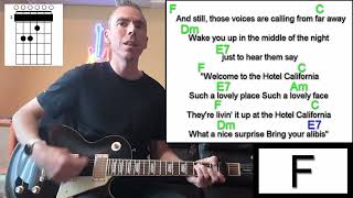 Hotel California  Eagles  Guitar Lesson  Cover [upl. by Kery267]