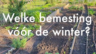 Inis Moestuin 211  Welke bemesting vóór de winter Dierlijke mest compost of groenbemesters [upl. by Cung]