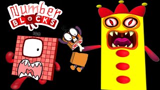 Halloween Numberblocks Monsters with Dinosaur Egg Eating Simulation by Algodoo [upl. by Xuagram]