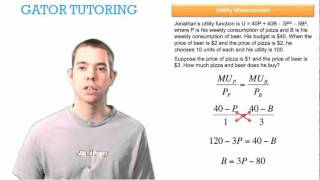 Managerial Economics  Utility maximization 3 [upl. by Eckblad]