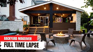 My FAVORITE BACKYARD MAKEOVER Full Build Time Lapse [upl. by Rivera]