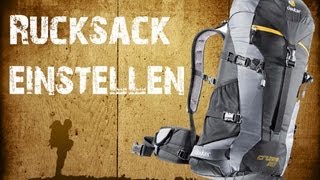 Backpacking  Trekkingrucksack richtig einstellen HD [upl. by Enyal899]