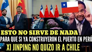 CHILENOS M0LESTOS con BORIC por lo que HIZO en PERÚ con PRESIDENTE de CHINA ¡NO QUIZO VENIR [upl. by Selia268]