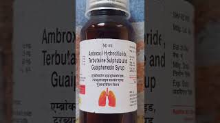 Ambroxol Hydrochloride Terbutaline Sulphate and Guaiphenesin Syrup Uses in Hindi [upl. by Eniwtna]