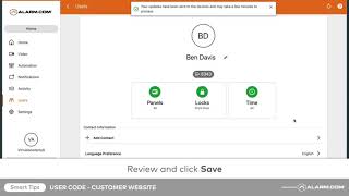 How to add a user to Alarmcom or ADT Control using a browser [upl. by Eulau]