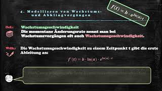 II 4 Modellieren von Wachstums und Abklingvorgängen mit der eFunktion [upl. by Nnylrefinnej]