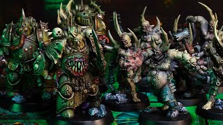 Speed painting Death Guard Plague Marines and Poxwalkers [upl. by Innis]