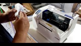 Primera lx610 1st setup and print cut label printer with contour cut uninet icolor 250 [upl. by Denie907]