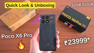 Poco X6 Pro Flipkart unit Quick look amp unboxing ⚡  Poco X6 Pro First Look amp unboxing ₹23999 [upl. by Ennalyrehc]