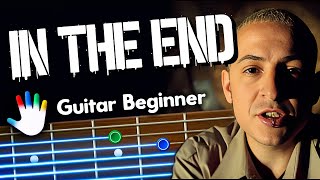 In The End Guitar Lessons for Beginners Linkin ParkTutorial  Easy Chords  Lyrics  Backing Track [upl. by Nomzzaj406]