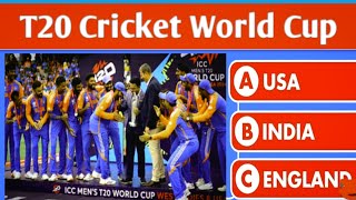 ICC T20 Cricket world cup 2024 Quiz  Cricket world cup  Logicalquizs [upl. by Brittni21]