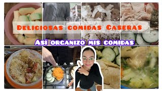 Deliciosas comidas Caseras 😋 así organizo mis comidas con la compra semanal [upl. by Oregolac]