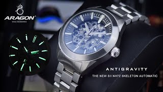 ARAGON® Antigravity SEIKO SII NH72NH70 Skeleton Automatic [upl. by Iohk757]